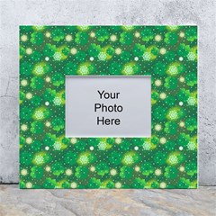 Leaf Clover Star Glitter Seamless White Wall Photo Frame 5  X 7  by Pakemis