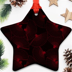 Folding Fan Seamless Pattern Star Ornament (two Sides) by Pakemis