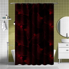 Folding Fan Seamless Pattern Shower Curtain 48  X 72  (small)  by Pakemis