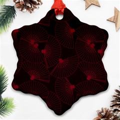 Folding Fan Seamless Pattern Snowflake Ornament (two Sides)