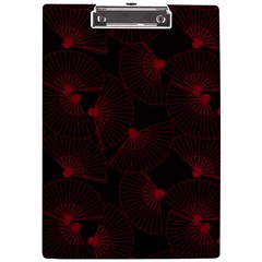 Folding Fan Seamless Pattern A4 Acrylic Clipboard by Pakemis