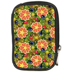 Fruits Star Blueberry Cherry Leaf Compact Camera Leather Case by Pakemis