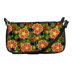 Fruits Star Blueberry Cherry Leaf Shoulder Clutch Bag by Pakemis