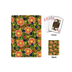 Fruits Star Blueberry Cherry Leaf Playing Cards Single Design (mini) by Pakemis