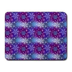 Snow White Blue Purple Tulip Small Mousepad by Pakemis