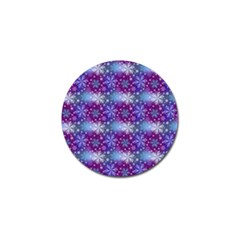 Snow White Blue Purple Tulip Golf Ball Marker