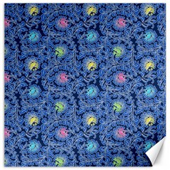 Floral Asia Seamless Pattern Blue Canvas 12  X 12  by Pakemis