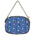 Floral Asia Seamless Pattern Blue Chain Purse (Two Sides) Front