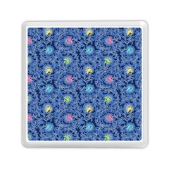 Floral Asia Seamless Pattern Blue Memory Card Reader (square) by Pakemis