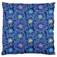 Floral Asia Seamless Pattern Blue Large Cushion Case (one Side) by Pakemis