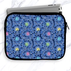 Floral Asia Seamless Pattern Blue Apple Ipad 2/3/4 Zipper Cases by Pakemis