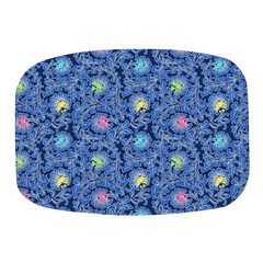 Floral Asia Seamless Pattern Blue Mini Square Pill Box by Pakemis