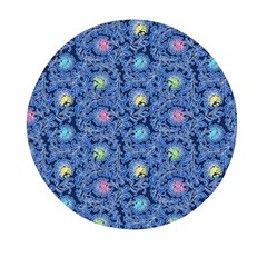 Floral Asia Seamless Pattern Blue Mini Round Pill Box (pack Of 3) by Pakemis