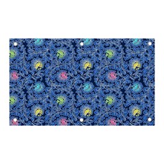 Floral Asia Seamless Pattern Blue Banner And Sign 5  X 3  by Pakemis