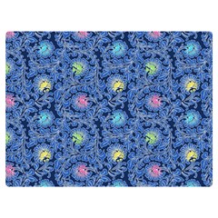 Floral Asia Seamless Pattern Blue Premium Plush Fleece Blanket (extra Small)