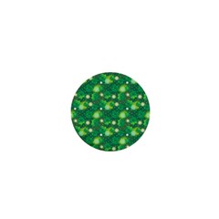 Leaf Clover Star Glitter Seamless 1  Mini Buttons by Pakemis