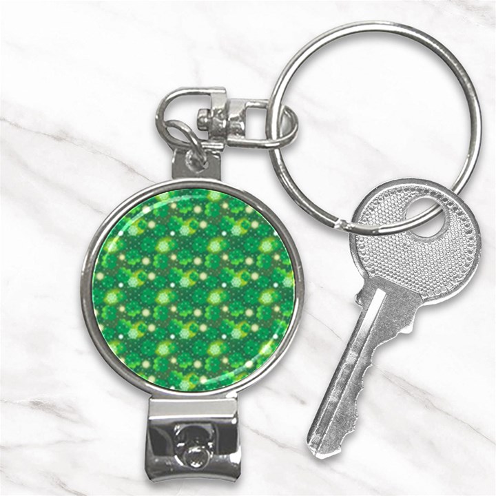 Leaf Clover Star Glitter Seamless Nail Clippers Key Chain