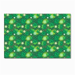 Leaf Clover Star Glitter Seamless Postcards 5  X 7  (pkg Of 10) by Pakemis