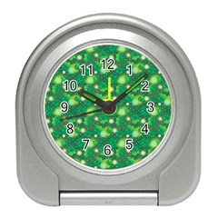 Leaf Clover Star Glitter Seamless Travel Alarm Clock by Pakemis