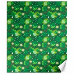 Leaf Clover Star Glitter Seamless Canvas 8  X 10  by Pakemis