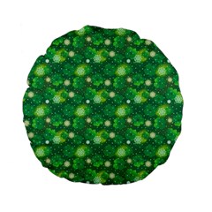 Leaf Clover Star Glitter Seamless Standard 15  Premium Flano Round Cushions by Pakemis