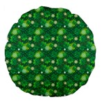 Leaf Clover Star Glitter Seamless Large 18  Premium Flano Round Cushions Front