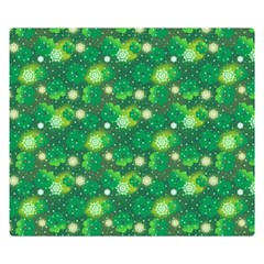 Leaf Clover Star Glitter Seamless Premium Plush Fleece Blanket (small) by Pakemis