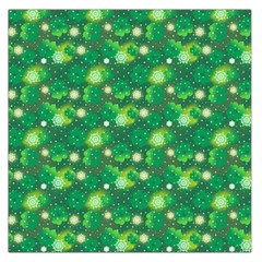 Leaf Clover Star Glitter Seamless Square Satin Scarf (36  X 36 ) by Pakemis