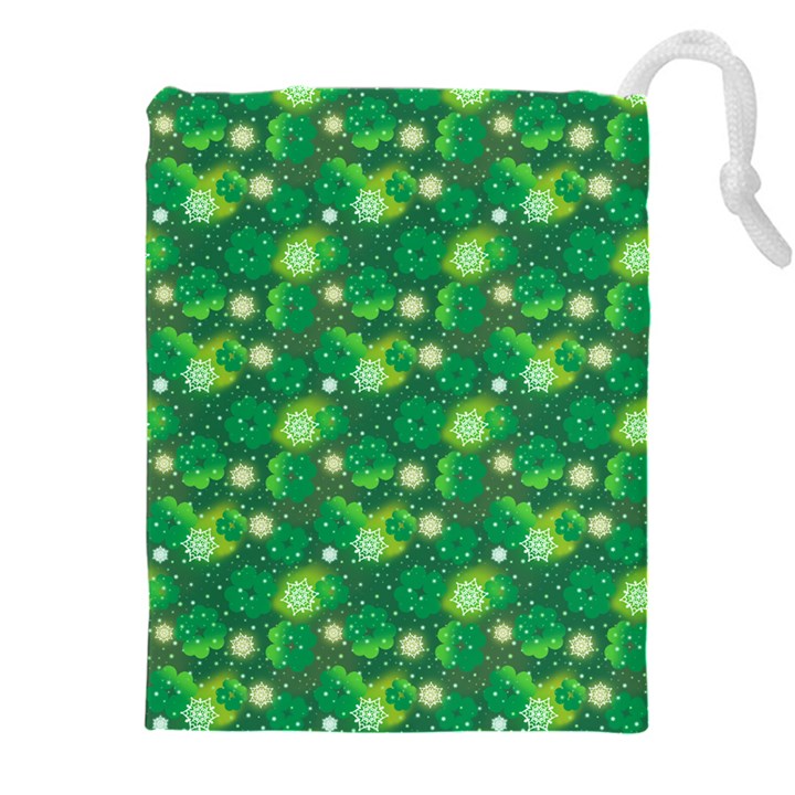 Leaf Clover Star Glitter Seamless Drawstring Pouch (4XL)