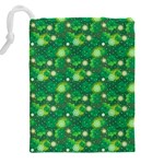 Leaf Clover Star Glitter Seamless Drawstring Pouch (4XL) Back