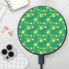 Leaf Clover Star Glitter Seamless Wireless Fast Charger(black)