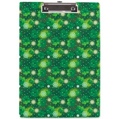 Leaf Clover Star Glitter Seamless A4 Acrylic Clipboard by Pakemis