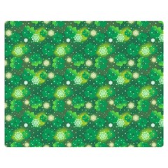 Leaf Clover Star Glitter Seamless One Side Premium Plush Fleece Blanket (medium)