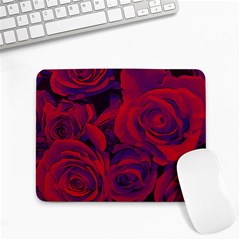 Roses Red Purple Flowers Pretty Small Mousepad by Ravend