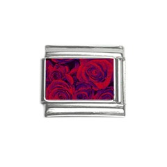 Roses Red Purple Flowers Pretty Italian Charm (9mm)