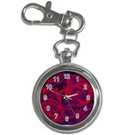 Roses Red Purple Flowers Pretty Key Chain Watches Front