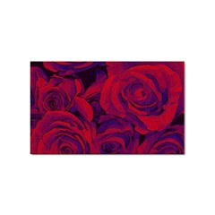 Roses Red Purple Flowers Pretty Sticker (rectangular) by Ravend