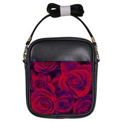 Roses Red Purple Flowers Pretty Girls Sling Bag by Ravend