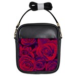 Roses Red Purple Flowers Pretty Girls Sling Bag Front