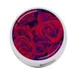 Roses Red Purple Flowers Pretty 4-Port USB Hub (Two Sides) Front