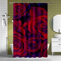 Roses Red Purple Flowers Pretty Shower Curtain 48  X 72  (small)  by Ravend