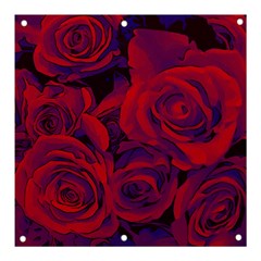 Roses Red Purple Flowers Pretty Banner And Sign 3  X 3  by Ravend