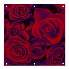 Roses Red Purple Flowers Pretty Banner And Sign 4  X 4  by Ravend