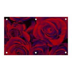 Roses Red Purple Flowers Pretty Banner And Sign 5  X 3  by Ravend