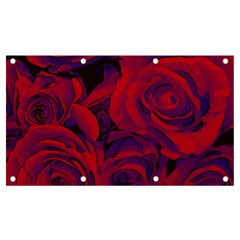 Roses Red Purple Flowers Pretty Banner And Sign 7  X 4  by Ravend