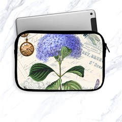 Blue Hydrangea Flower Painting Vintage Shabby Chic Dragonflies Apple Ipad Mini Zipper Cases by danenraven