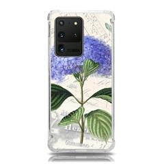 Blue Hydrangea Flower Painting Vintage Shabby Chic Dragonflies Samsung Galaxy S20 Ultra 6 9 Inch Tpu Uv Case