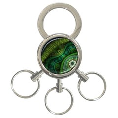 Abstract Pattern Design Art Fabric Decoration 3-ring Key Chain by danenraven