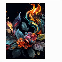 Flowers Flame Abstract Floral Small Garden Flag (two Sides) by Ravend