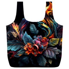 Flowers Flame Abstract Floral Full Print Recycle Bag (xxxl) by Ravend